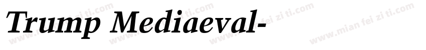 Trump Mediaeval字体转换